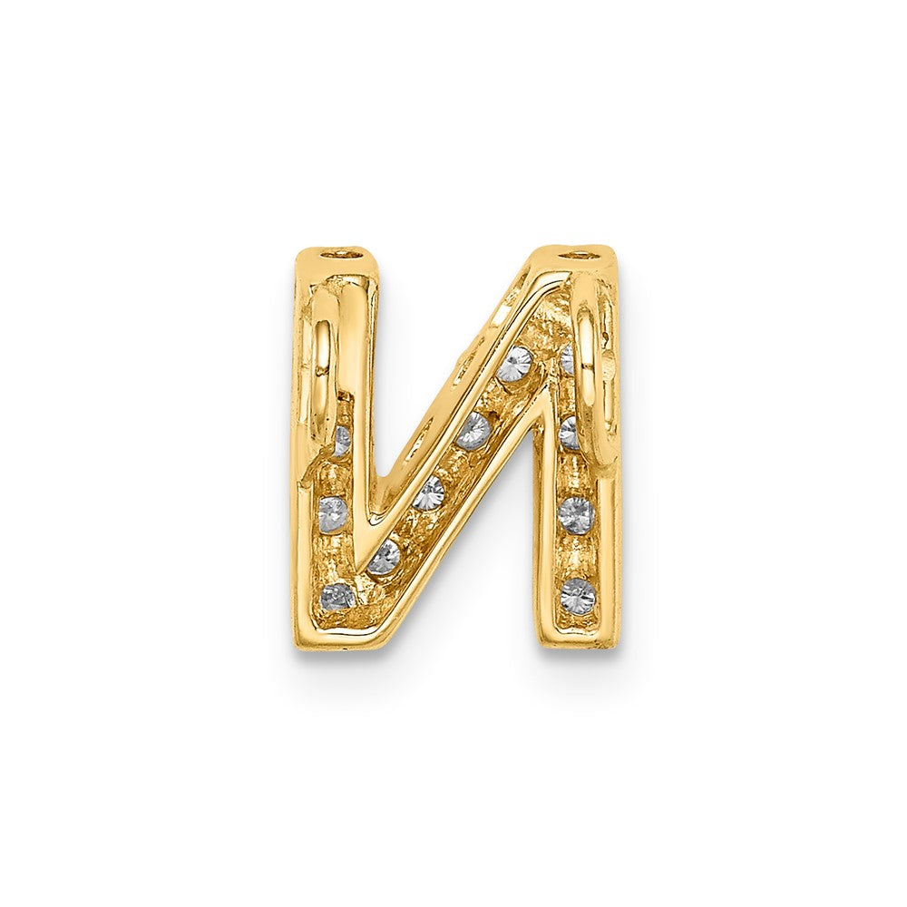 14k Diamond Initial N Charm