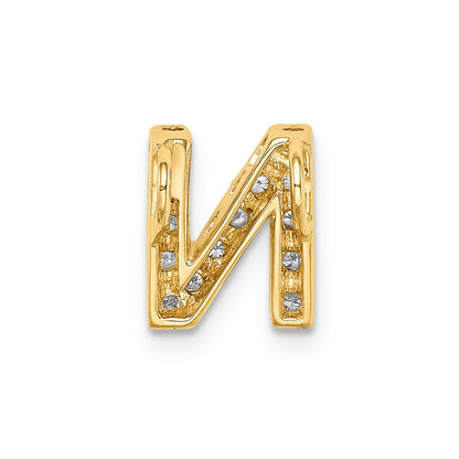 14k Diamond Initial N Charm