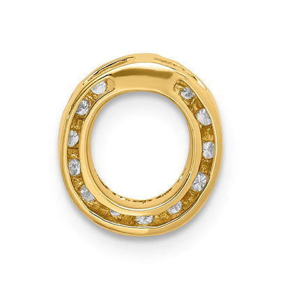14k Diamond Initial O Charm