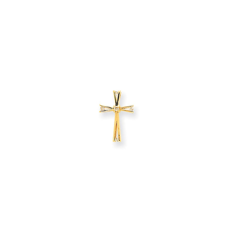 14k VS Diamond cross pendant