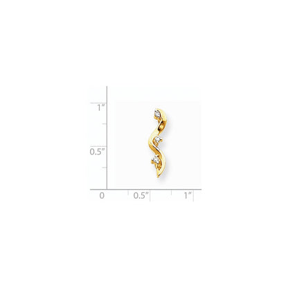 14k VS Diamond three stone pendant