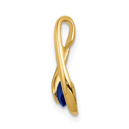 14k 4mm Sapphire Pendant