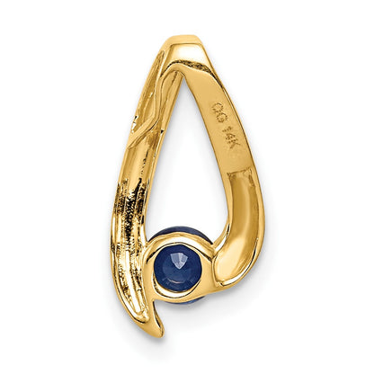 14k 4mm Sapphire Pendant