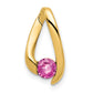 14k 4mm Pink Sapphire Pendant