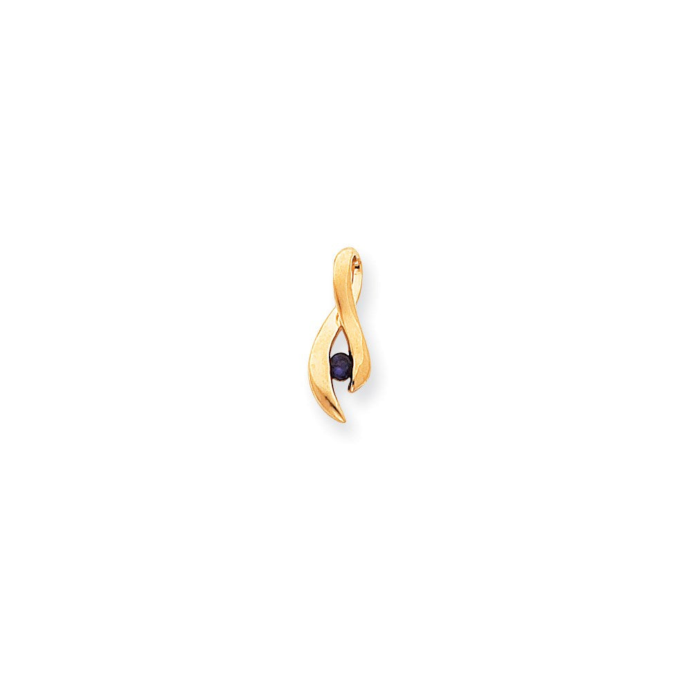 14K Yellow Gold 3mm Amethyst pendant