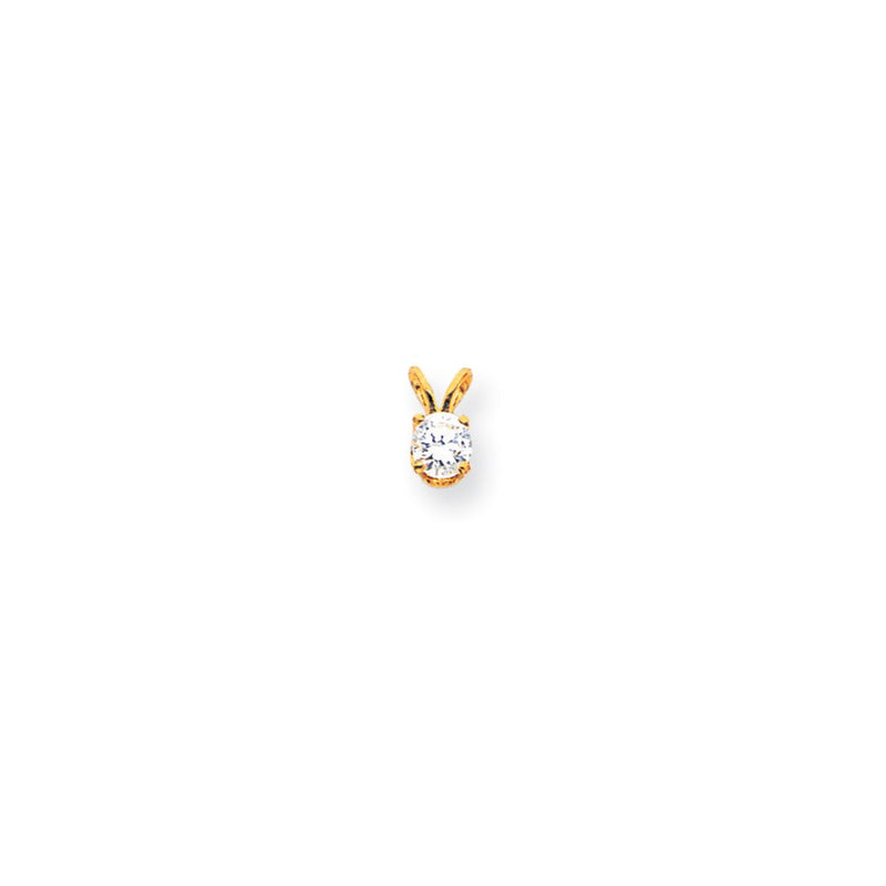 14K Yellow Gold AA Real Diamond pendant