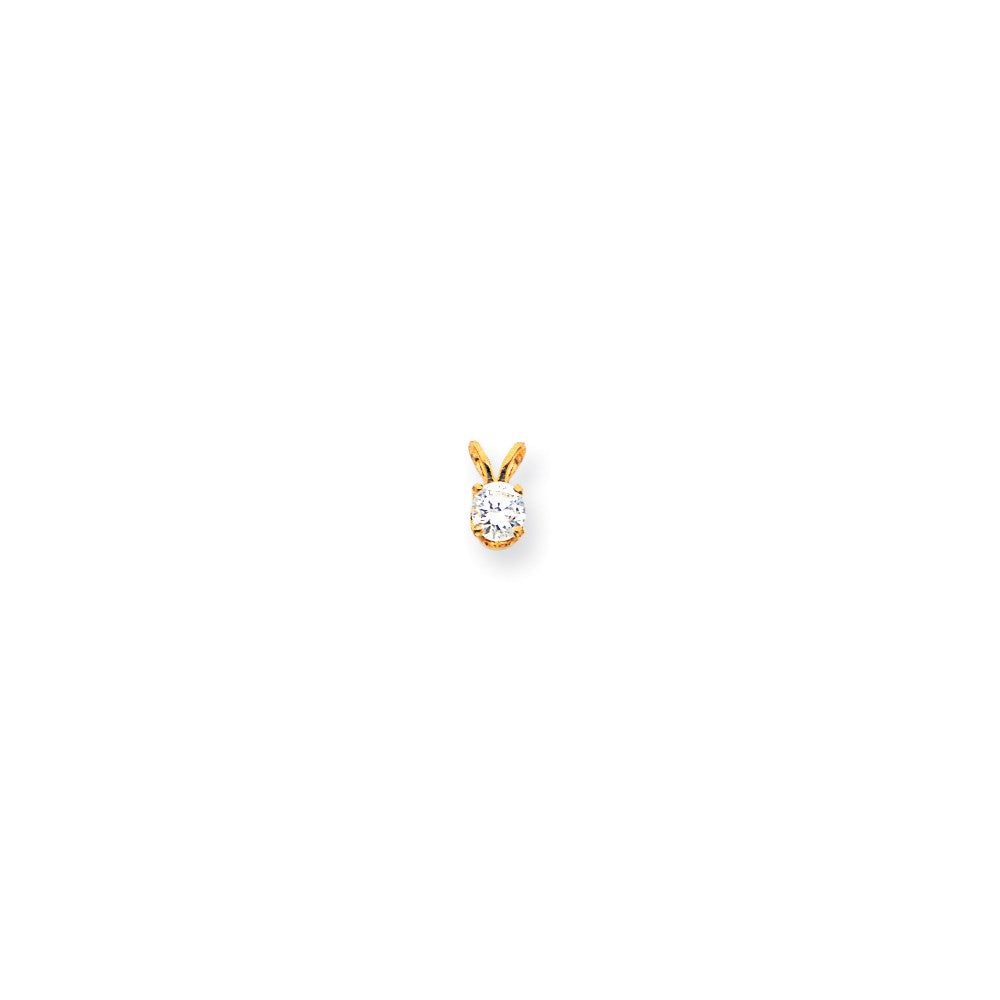 14K Yellow Gold AAA Real Diamond pendant