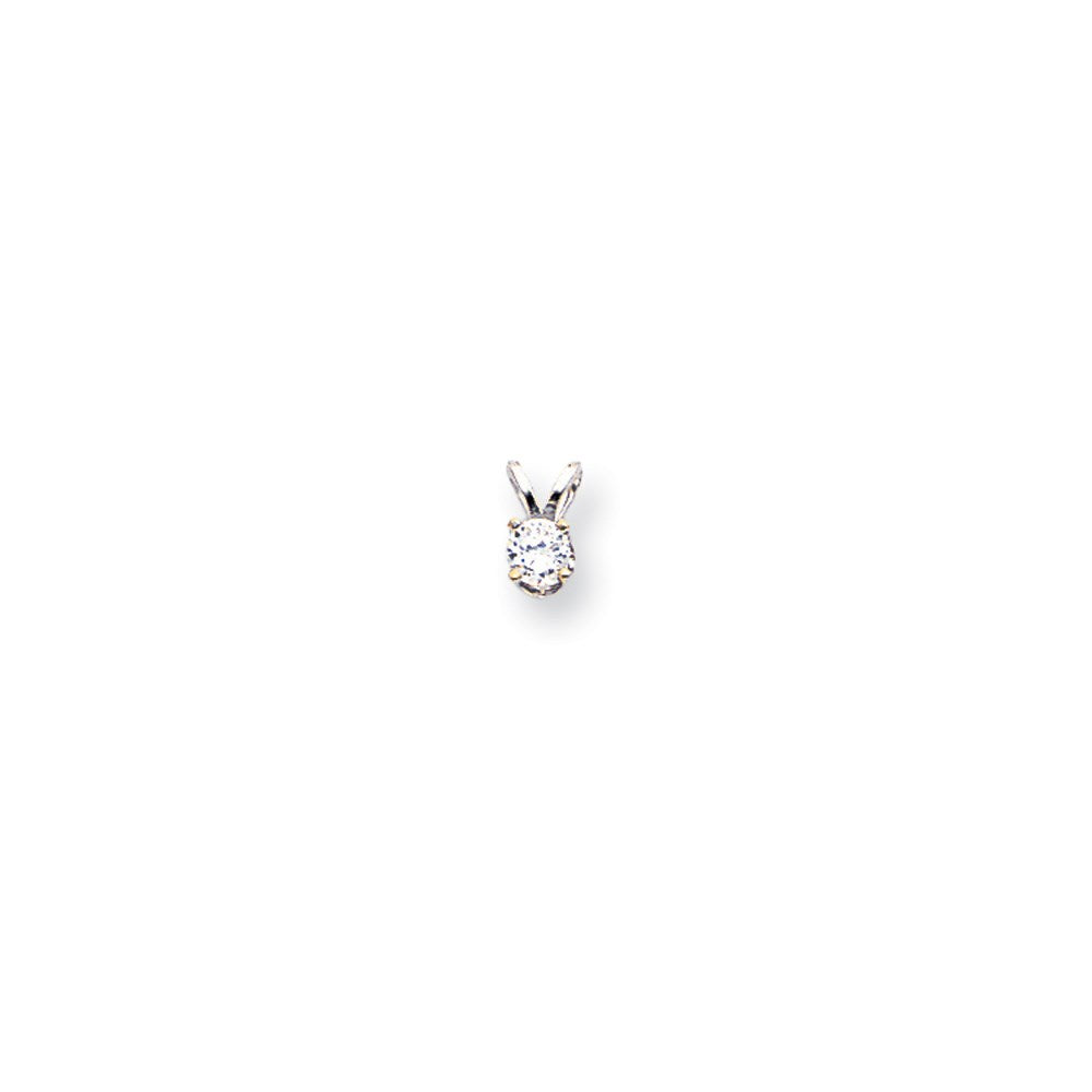 14k White Gold AA Real Diamond pendant