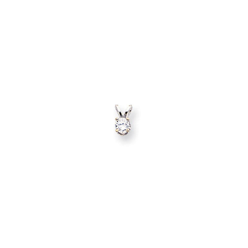 14k White Gold AA Real Diamond pendant
