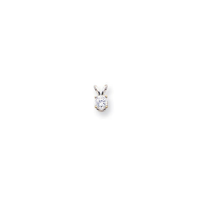 14k White Gold AA Real Diamond pendant