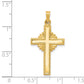 14k Yellow Gold Polished Cross Celtic Pendant