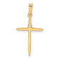 14k Diamond Polished Passion Cross Pendant