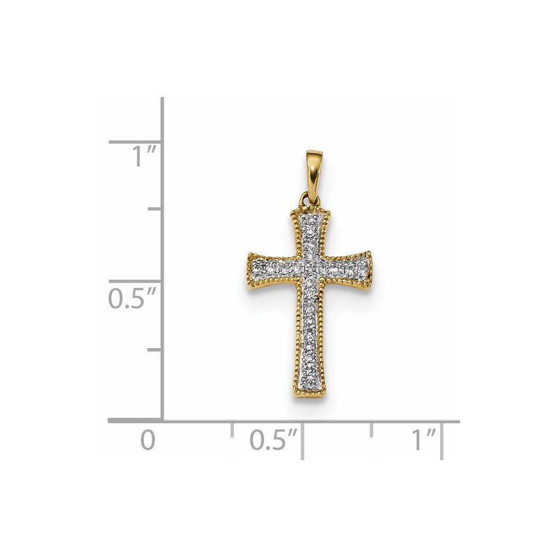 14k Yellow Gold Diamond Pendant