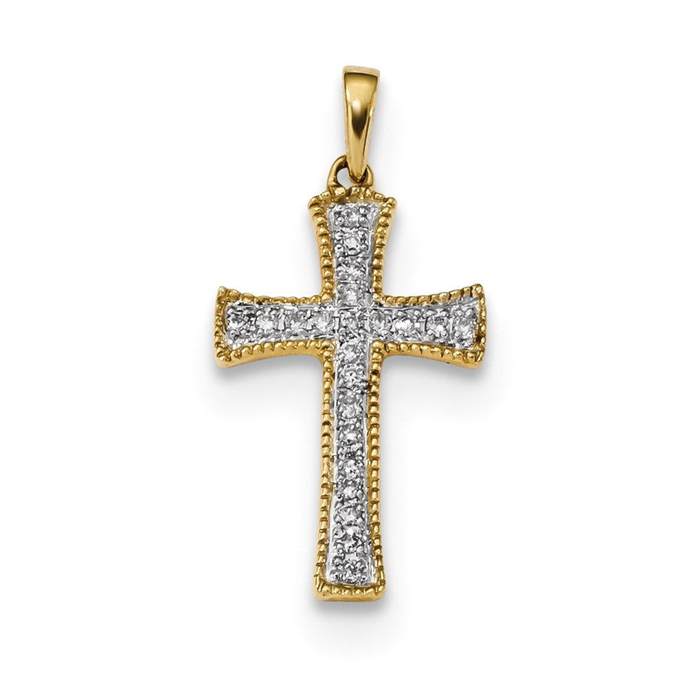 14k Yellow Gold Diamond Pendant