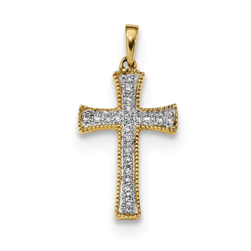 14k Yellow Gold Diamond Pendant