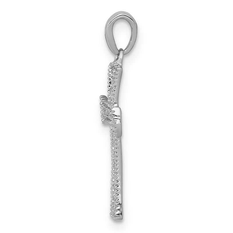 14k White Gold Diamond Pendant