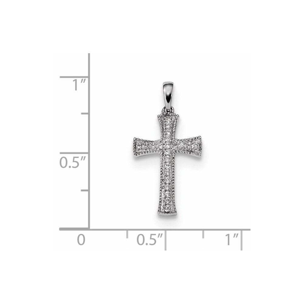14k White Gold Diamond Pendant