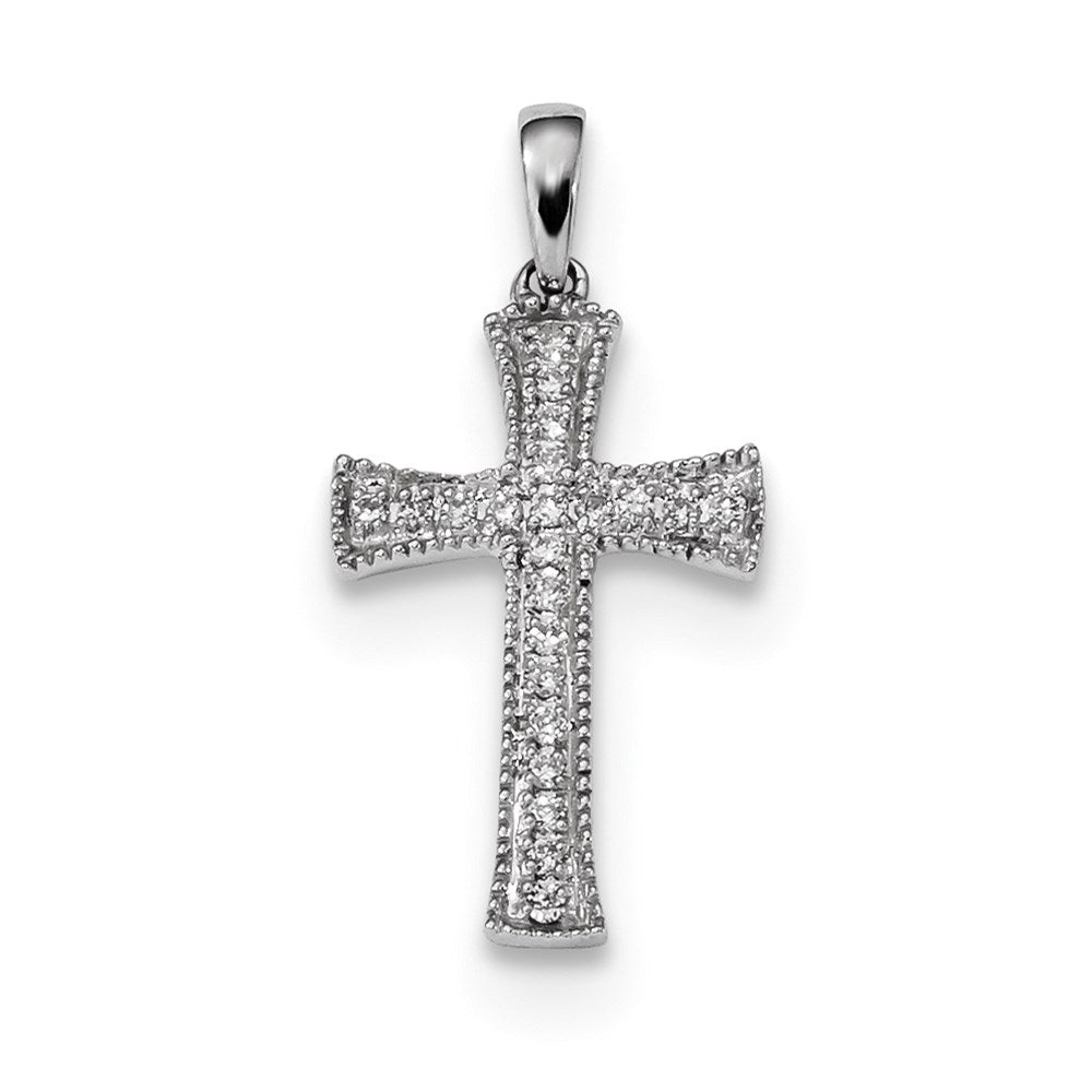 14k White Gold Diamond Pendant