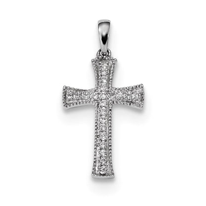 14k White Gold Diamond Pendant