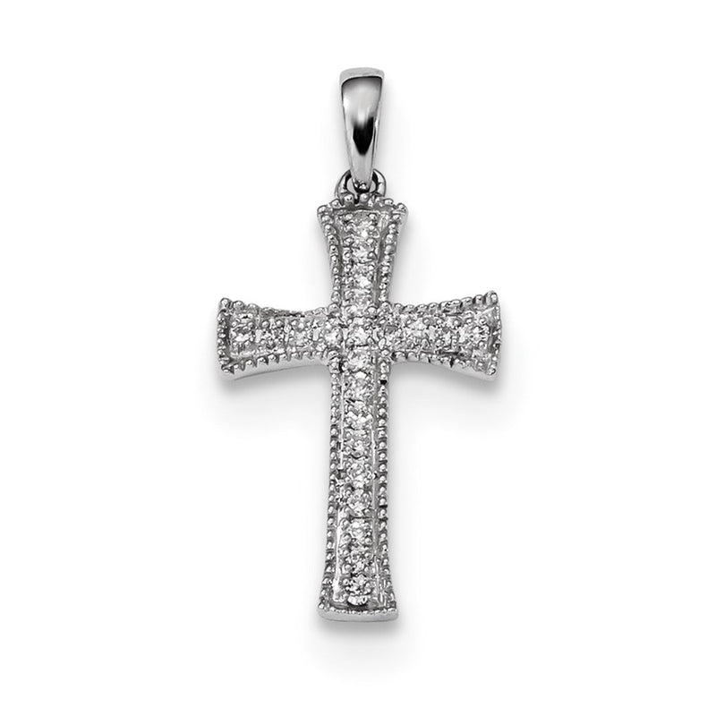 14k White Gold Diamond Pendant