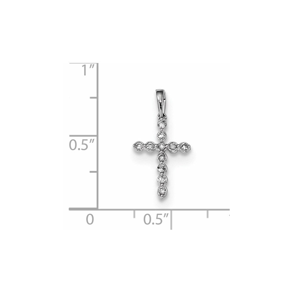 14k White Gold Diamond Pendant