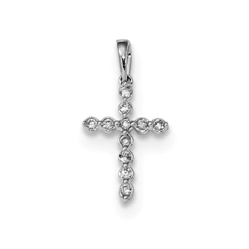 14k White Gold Diamond Pendant
