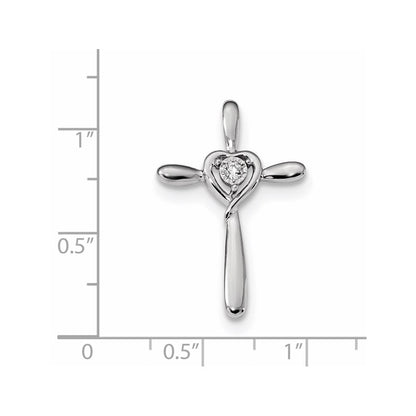 14k White Gold Diamond Slide Pendant