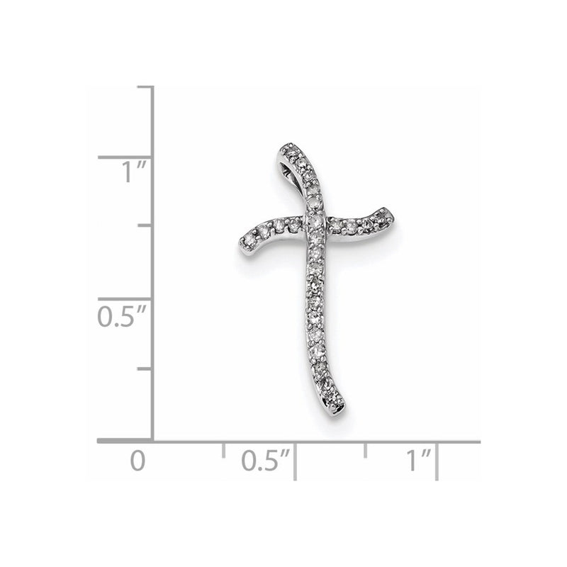 14k White Gold Diamond Slide Pendant