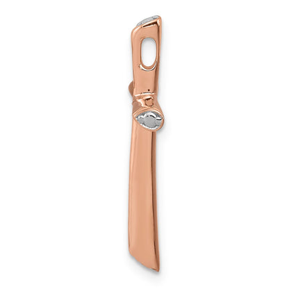 14k Rose Gold Diamond Pendant
