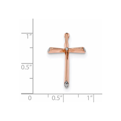 14k Rose Gold Diamond Pendant