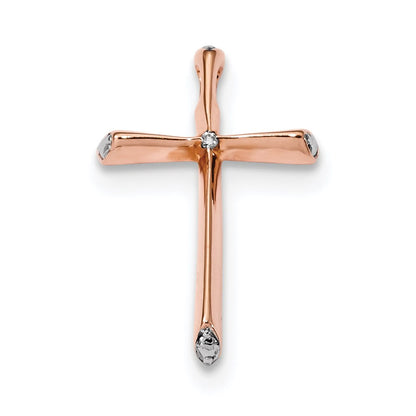 14k Rose Gold Diamond Pendant