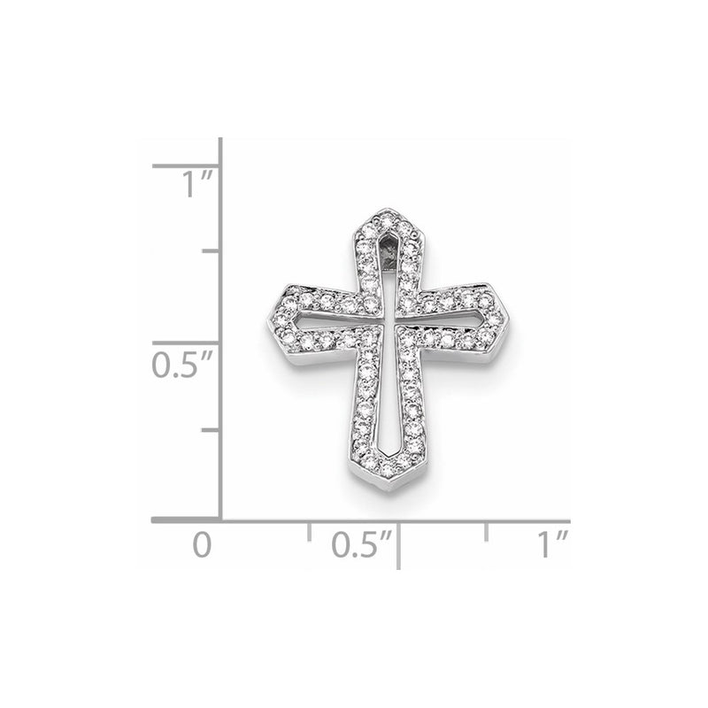 14k White Gold Diamond Slide Pendant