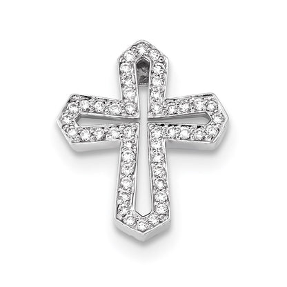 14k White Gold Diamond Slide Pendant