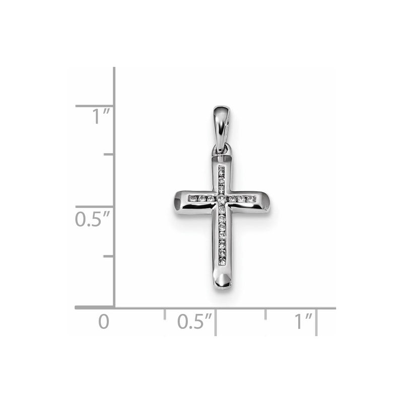 14k White Gold Diamond Pendant