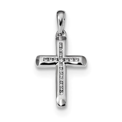 14k White Gold Diamond Pendant