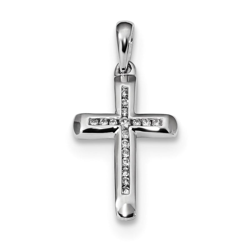 14k White Gold Diamond Pendant