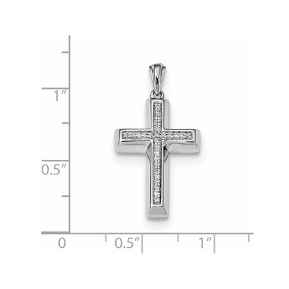 14k White Gold Diamond Pendant