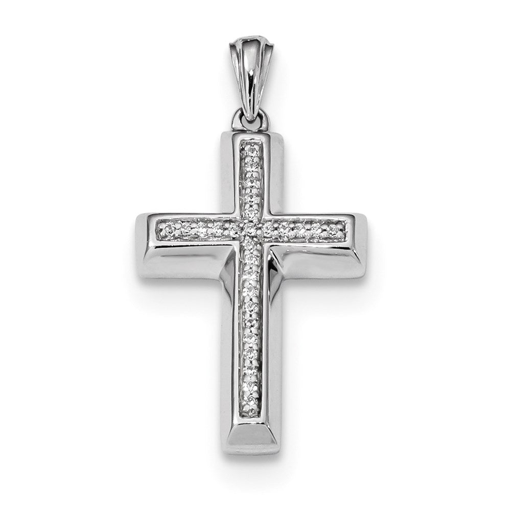 14k White Gold Diamond Pendant