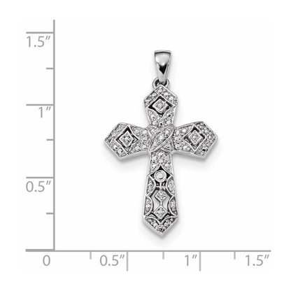 14k White Gold Diamond Pendant