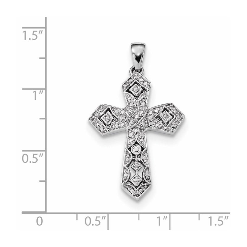 14k White Gold Diamond Pendant