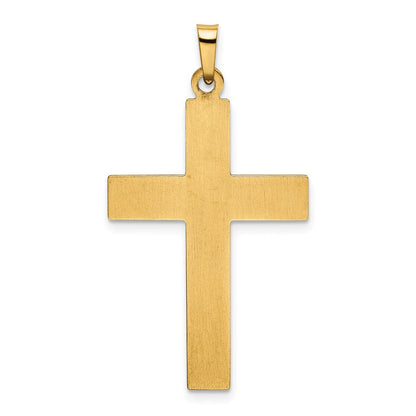 14k Yellow Gold Polished Cross Pendant