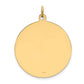 14k Yellow Gold Solid Polished/Satin Medium Round Disc St. Christopher Medal