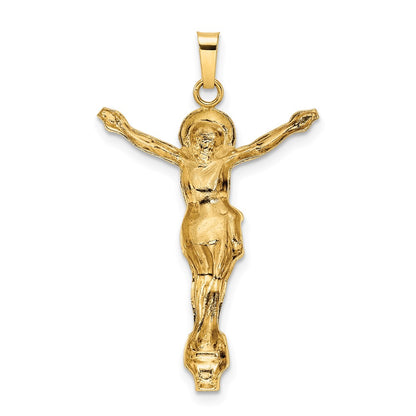 14k Yellow Gold Polished Solid Risen Christ Pendant