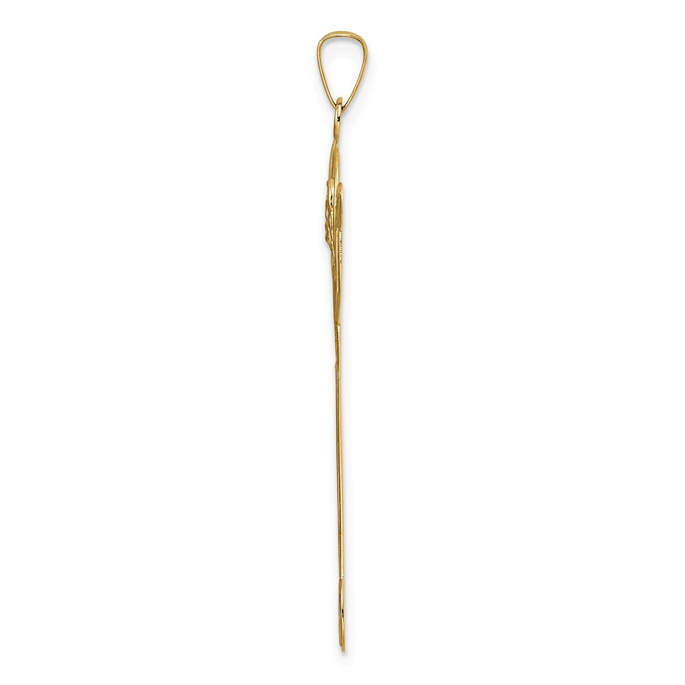 14k Yellow Gold Polished Solid Risen Christ Pendant