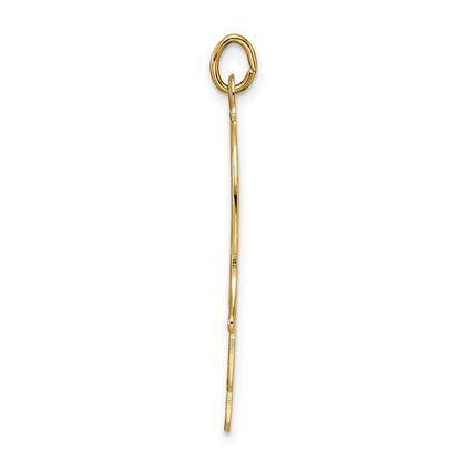 14k Yellow Gold Polished Solid Filigree Hamsa Pendant