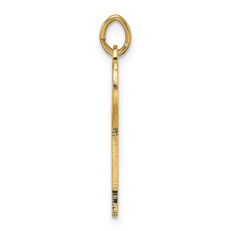 14k Yellow Gold Polished Solid Chai Symbol Pendant