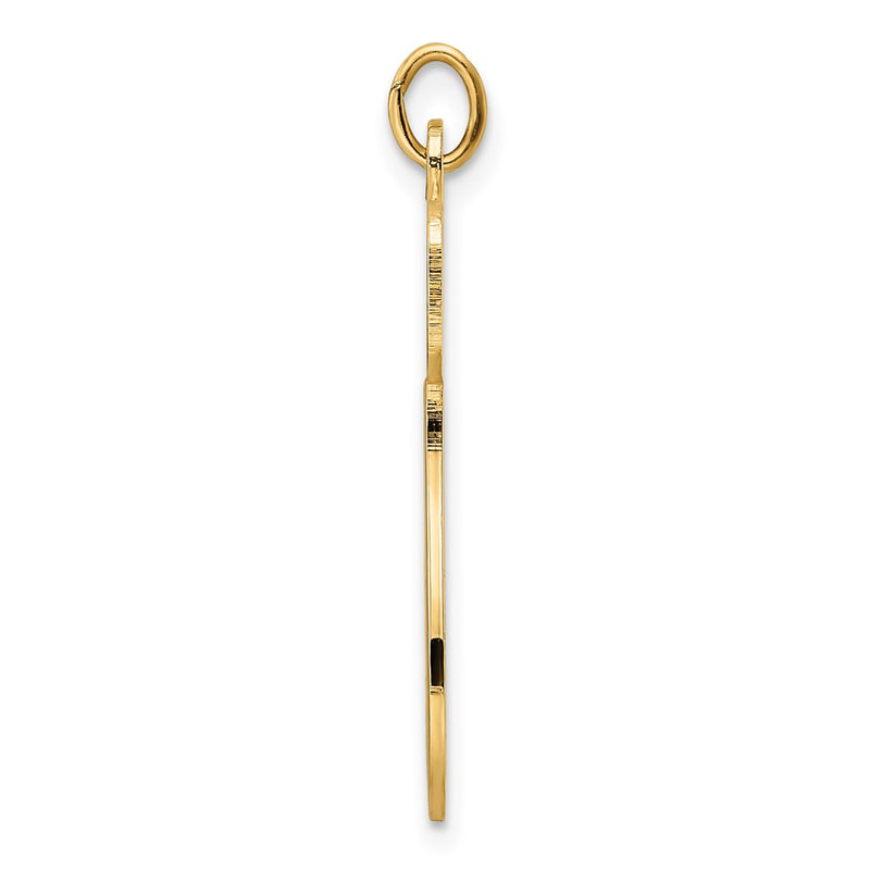 14k Yellow Gold Polished Solid Chai Symbol Pendant