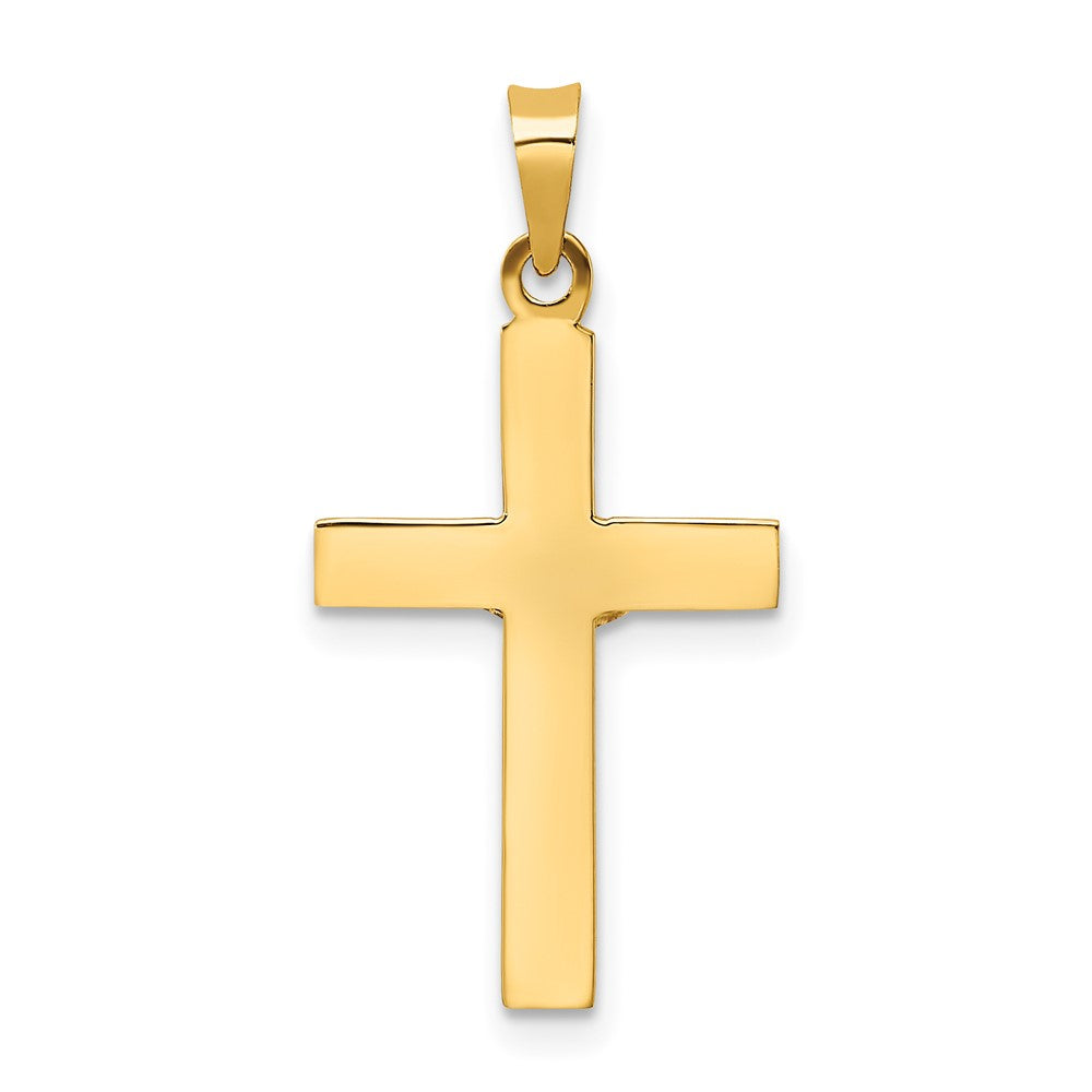 14k Two-tone Gold Polished Solid INRI Crucifix Pendant
