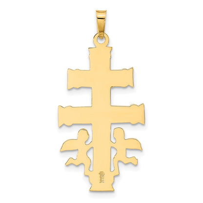 14k Two-tone Gold Cara Vaca Crucifix Pendant