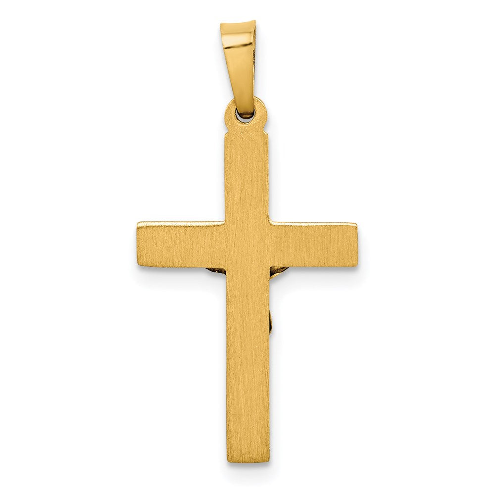 14k Two-tone Gold INRI Crucifix Pendant
